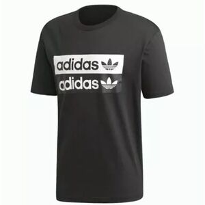 Adidas Originals Trefoil black tee shirt, size large in mens